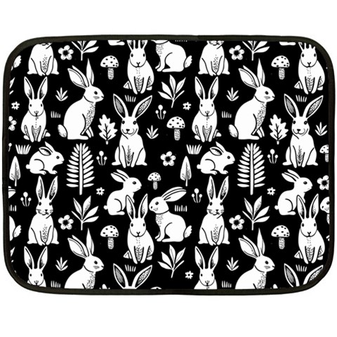 Easter bunny pattern 35 x27  Two Sides Fleece Blanket (Mini) from ArtsNow.com 35 x27  Blanket Front