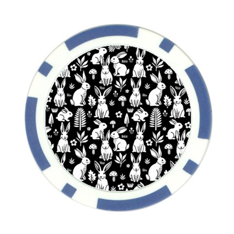 Easter bunny pattern Poker Chip Card Guard (10 pack) from ArtsNow.com Front