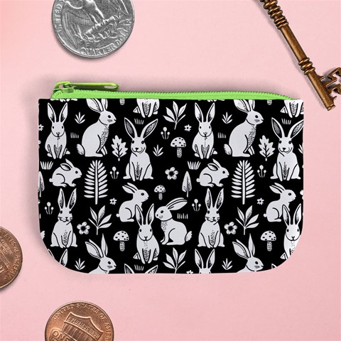 Easter bunny pattern Mini Coin Purse from ArtsNow.com Front
