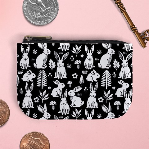 Easter bunny pattern Mini Coin Purse from ArtsNow.com Front