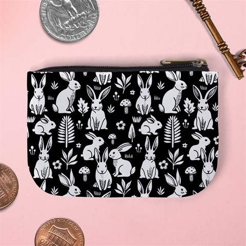 Easter bunny pattern Mini Coin Purse from ArtsNow.com Back