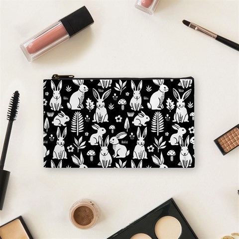 Easter bunny pattern Cosmetic Bag (Small) from ArtsNow.com Front