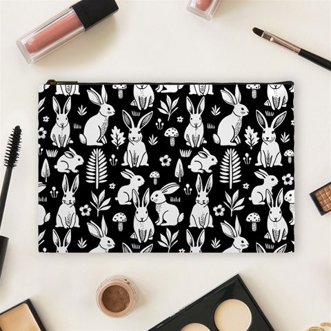 Easter bunny pattern Cosmetic Bag (Large) from ArtsNow.com Front