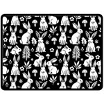 Easter bunny pattern 80  x 56  Fleece Blanket (Large)