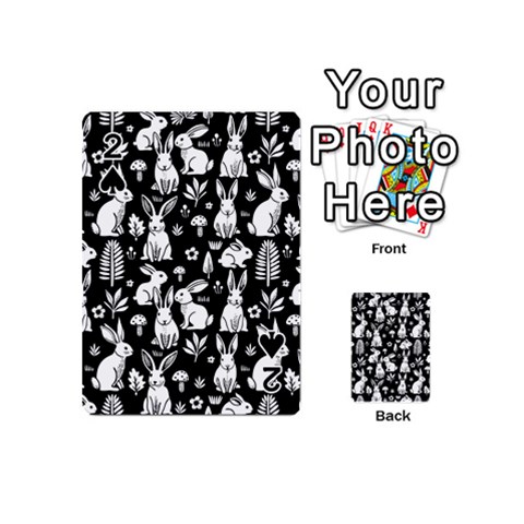 Easter bunny pattern Playing Cards 54 Designs (Mini) from ArtsNow.com Front - Spade2