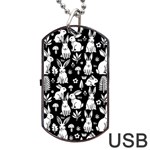 Easter bunny pattern Dog Tag USB Flash (Two Sides)