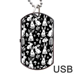 Easter bunny pattern Dog Tag USB Flash (Two Sides) from ArtsNow.com Back