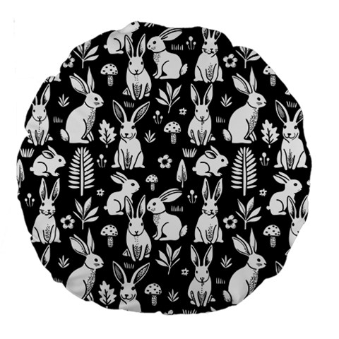 Easter bunny pattern Large 18  Premium Round Cushions from ArtsNow.com Front