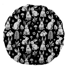 Easter bunny pattern Large 18  Premium Round Cushions from ArtsNow.com Back