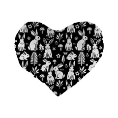 Easter bunny pattern Standard 16  Premium Heart Shape Cushions from ArtsNow.com Back