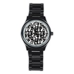Easter bunny pattern Stainless Steel Round Watch