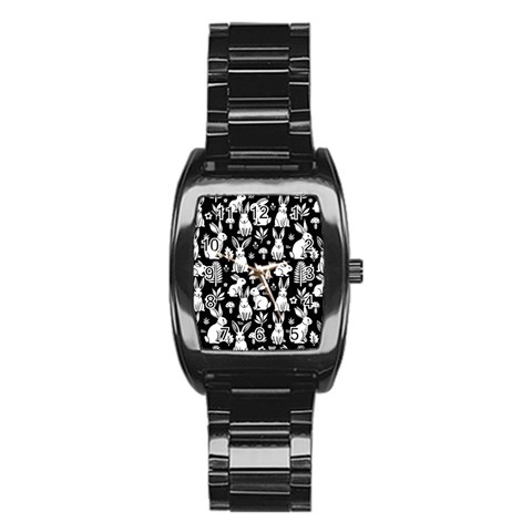 Easter bunny pattern Stainless Steel Barrel Watch from ArtsNow.com Front