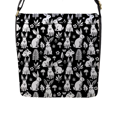 Easter bunny pattern Flap Closure Messenger Bag (L) from ArtsNow.com Front