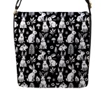 Easter bunny pattern Flap Closure Messenger Bag (L)