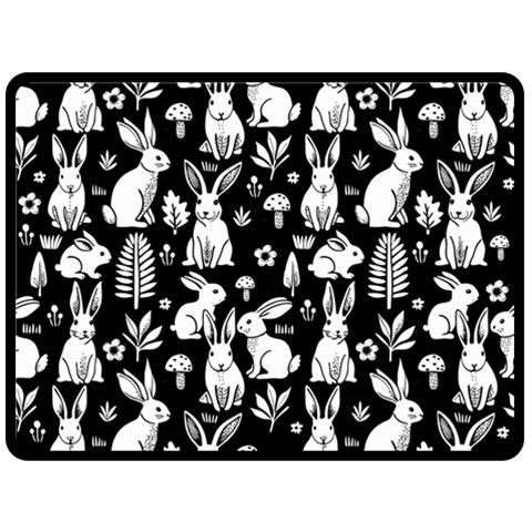 Easter bunny pattern 80  x 56  Two Sides Fleece Blanket (Large) from ArtsNow.com 80 x60  Blanket Front