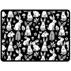 Easter bunny pattern 80  x 56  Two Sides Fleece Blanket (Large) from ArtsNow.com 80 x60  Blanket Back