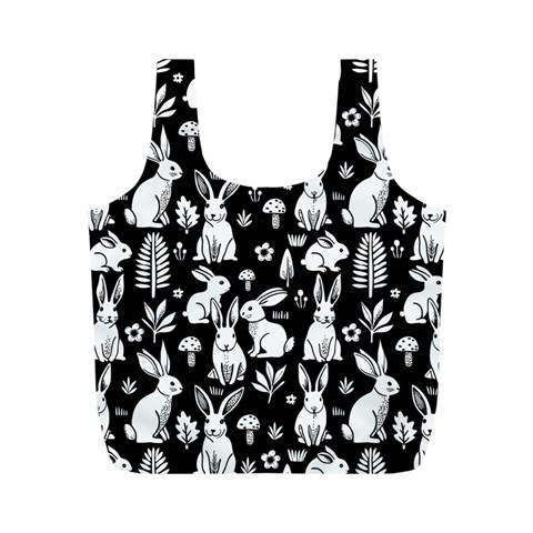 Easter bunny pattern Full Print Recycle Bag (M) from ArtsNow.com Front