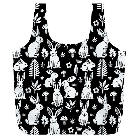 Easter bunny pattern Full Print Recycle Bag (XL) from ArtsNow.com Back