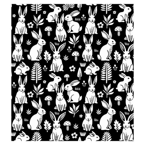 Easter bunny pattern Drawstring Pouch (Medium) from ArtsNow.com Back