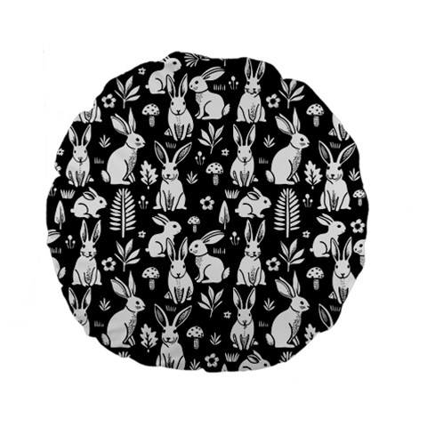 Easter bunny pattern Standard 15  Premium Flano Round Cushions from ArtsNow.com Front