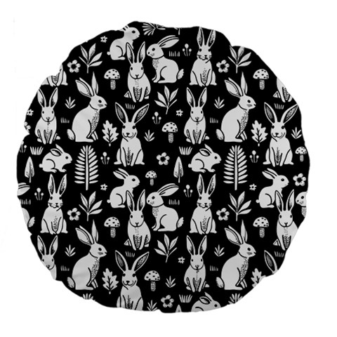 Easter bunny pattern Large 18  Premium Flano Round Cushions from ArtsNow.com Front