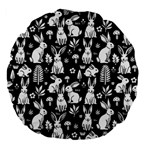Easter bunny pattern Large 18  Premium Flano Round Cushions