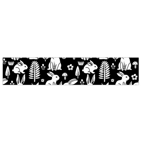Easter bunny pattern 12 X60  Small Premium Plush Fleece Scarf from ArtsNow.com Front