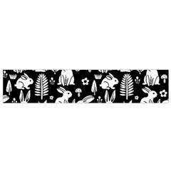 Easter bunny pattern 12 X60  Small Premium Plush Fleece Scarf from ArtsNow.com Back