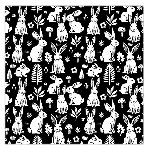 Easter bunny pattern 36  x 36  Square Satin Scarf from ArtsNow.com Front