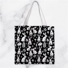 Easter bunny pattern Zipper Grocery Tote Bag from ArtsNow.com Back