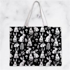 Easter bunny pattern Zipper Mini Tote Bag from ArtsNow.com Front