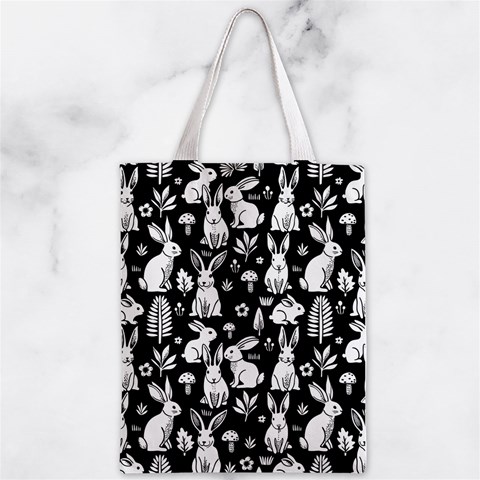 Easter bunny pattern Zipper Classic Tote Bag from ArtsNow.com Front