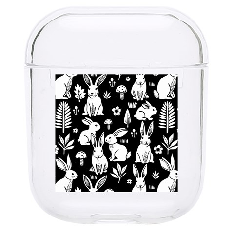 Easter bunny pattern Hard PC AirPods 1/2 Case from ArtsNow.com Front