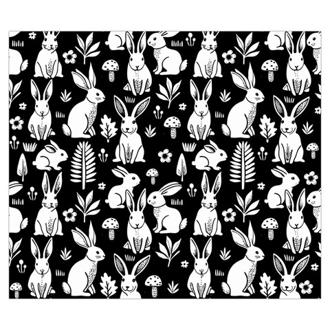Easter bunny pattern Zipper Large Tote Bag from ArtsNow.com Back