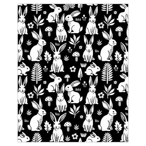 Easter bunny pattern Drawstring Pouch (XL) from ArtsNow.com Back