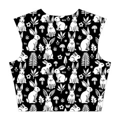 Easter bunny pattern Cotton Crop Top from ArtsNow.com Back