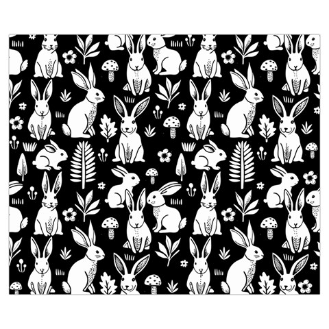 Easter bunny pattern Zipper Medium Tote Bag from ArtsNow.com Front