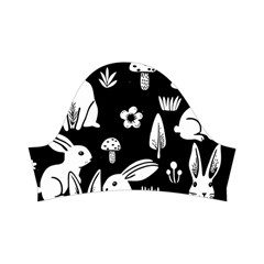 Easter bunny pattern Kids  Short Sleeve Velvet Dress from ArtsNow.com Left Sleeve