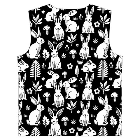 Easter bunny pattern Kid s Button Up Puffer Vest from ArtsNow.com Back