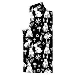 Easter bunny pattern Men s High Neck Button Up Puffer Vest from ArtsNow.com Front Right