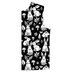 Easter bunny pattern Men s High Neck Button Up Puffer Vest from ArtsNow.com Front Left
