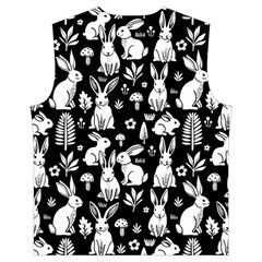 Easter bunny pattern Men s High Neck Button Up Puffer Vest from ArtsNow.com Back