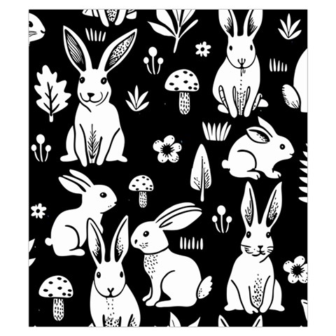 Easter bunny pattern Everyday Shoulder Bag with Pouch Bag from ArtsNow.com Back