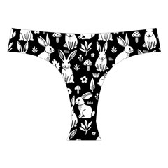 Easter bunny pattern Cross Back Hipster Bikini Set from ArtsNow.com Front Under