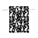 Easter bunny pattern Lightweight Drawstring Pouch (L)