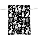 Easter bunny pattern Lightweight Drawstring Pouch (XL)