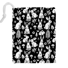 Easter bunny pattern Drawstring Pouch (4XL) from ArtsNow.com Back