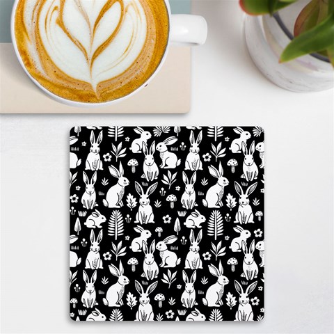 Easter bunny pattern UV Print Square Tile Coaster  from ArtsNow.com Front