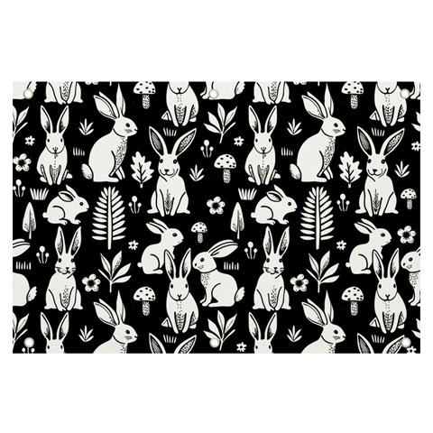 Easter bunny pattern Banner and Sign 6  x 4  from ArtsNow.com Front