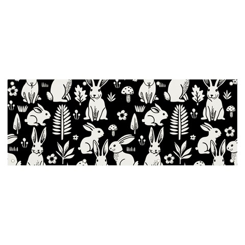 Easter bunny pattern Banner and Sign 8  x 3  from ArtsNow.com Front